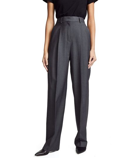 Thery Pleat Trousers Pleated Trousers Outfit, Tapered Pants Outfit, Trousers Outfit, Trouser Outfit, Grey Trousers, Pleated Trousers, Tapered Trousers, Fashion Mistakes, Tapered Pants