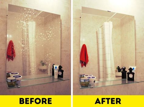 Cleaning Mirrors Without Streaks, Cleaning Mirrors, Clean Bathroom, How To Clean Mirrors, Start Cleaning, Bathroom Mirrors, Cleaning Dust, Cleaning Agent, Glass Bathroom