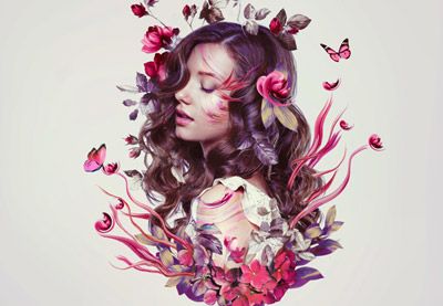 Floral Portrait, Tier Tattoo, Cool Photoshop, Photoshop Techniques, Photoshop Collage, Beginner Photo Editing, Photoshop Projects, Photoshop For Photographers, Photo Editing Photoshop