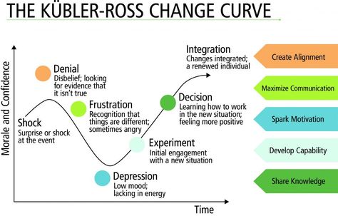 Kubler-Ross Change Curve Who Moved My Cheese, Change Is Inevitable, Kubler Ross, Introvert Problems, Leadership Management, Change Management, Human Behavior, Great Leaders, Leadership Quotes