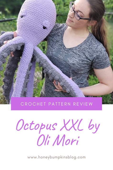 Octopus Crochet Pattern Free, Stuffed Octopus, Purple Stuffed Animals, Octopus Amigurumi, Octopus Pattern, Octopus Crochet Pattern, Sheet Protectors, Crochet Octopus, Plastic Sheet