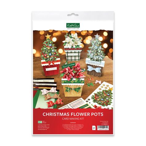 Christmas Flower Pots, Christmas Decoupage, Christmas Pots, Christmas Sentiments, Holiday Messages, Paper Crafts Card, Card Making Kits, Christmas Messages, Card Making Supplies