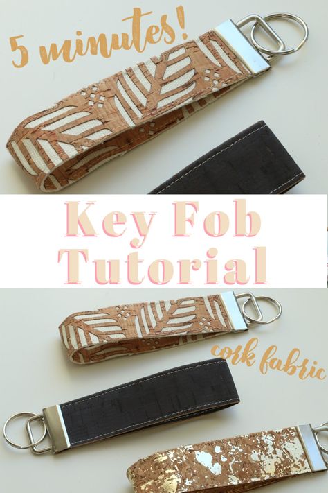 Key Fob Tutorial, Diy Key Fob, Melanie Ham, Key Fobs Diy, Cork Diy Projects, Cork Accessories, Cork Purse, Cork Projects, Cork Bag