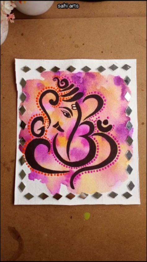 sahiarts25 on Instagram: Ganesha 💕 #ganesha #ganesh #ganeshji #ganeshpainting #dotart #lordganesha #ganeshdrawing Ganesh Art Paintings, Easy Mandala Drawing, Butterfly Art Painting, Ganesh Ji, Art And Craft Videos, Canvas Painting Designs, Painting Art Lesson, Small Canvas Art, Book Art Diy