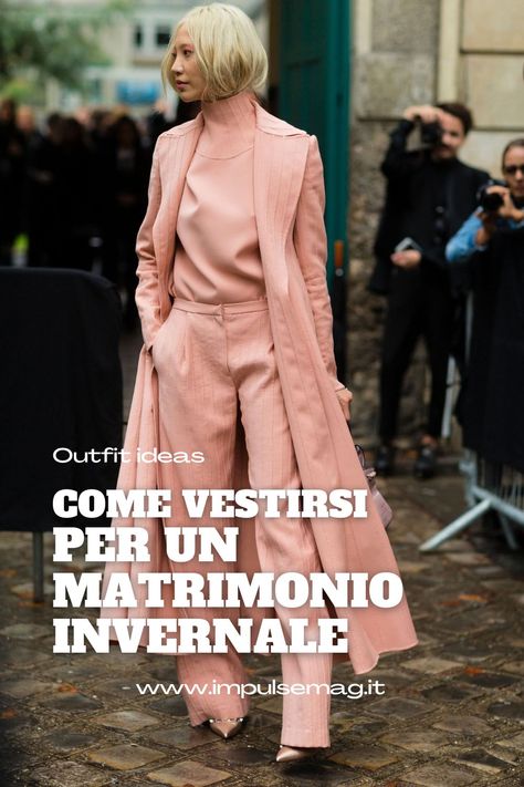 outfit pantaloni cappotto rosa per invitata matrimonio inverno Festival, Dresses, Beauty, Quick Saves