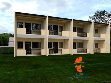 Louie Purisima - 2-Storey Apartment 2 Story Apartment Building Design, Four Story Apartment Building, Two Storey Apartment Design, 3 Storey Apartment Building Design, 2 Story Apartment, Two Storey Apartment, Small Apartment Complex Plans, Two Story Apartment, Small Apartment Building Plans