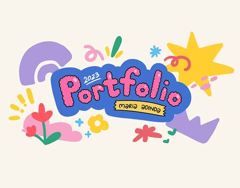 Graphic Design Portfolio 2023, Tricolor Palette, Cute Logo Ideas, My Portfolio Design, Portfolio Design Ideas, Cute Graphic Design, Portfolio Illustration, Brand Illustration, Create Logo