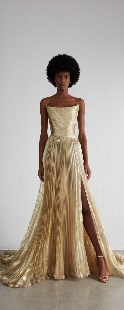 Rami Al Ali Fall-winter 2021-2022 - Couture - http://www.orientpalms.com/Rami-Al-Ali-Presentation - ©ImaxTree Prom Dresses Strapless, Rami Al Ali, Dorothy Dandridge, Plisse Dress, Formal Occasion Dress, Strapless Prom Dresses, Dress 2024, Gala Dresses, Glam Dresses