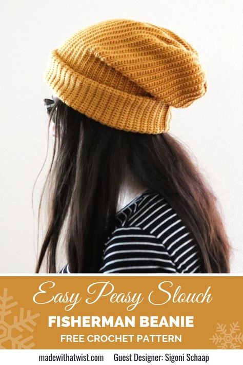 Slouchy Beanie Crochet Pattern Free, Slouchy Beanie Pattern, Slouch Hat Pattern, Beanie Pattern Free, Slouchy Hat Pattern, Crochet Beanie Pattern Free, Crochet Slouchy Beanie, Fisherman Beanie, Crochet Slouchy Hat