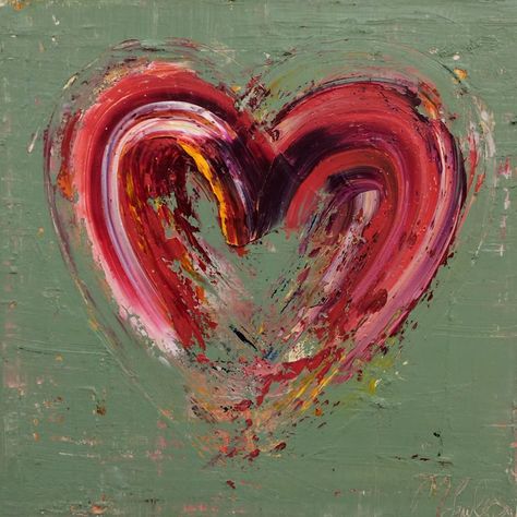 Paintings Of Hearts, Painted Hearts On Canvas, Heart Painting Ideas, Heart Painting On Canvas, Abstract Heart Painting, Heart Art Painting, Heart Art Projects, Painted Hearts, Heart Painting