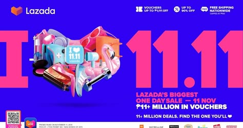 Lazada Sale Show What To Expect at Lazada's 11.11 Super Sale 11 11 Sale Design, 11 11 Sale Poster, Singles Day 11.11 Design, Fun Trivia Questions, Poster Design Layout, One Day Sale, Iphone Wallpaper Vsco, Chief Marketing Officer, Creative Box