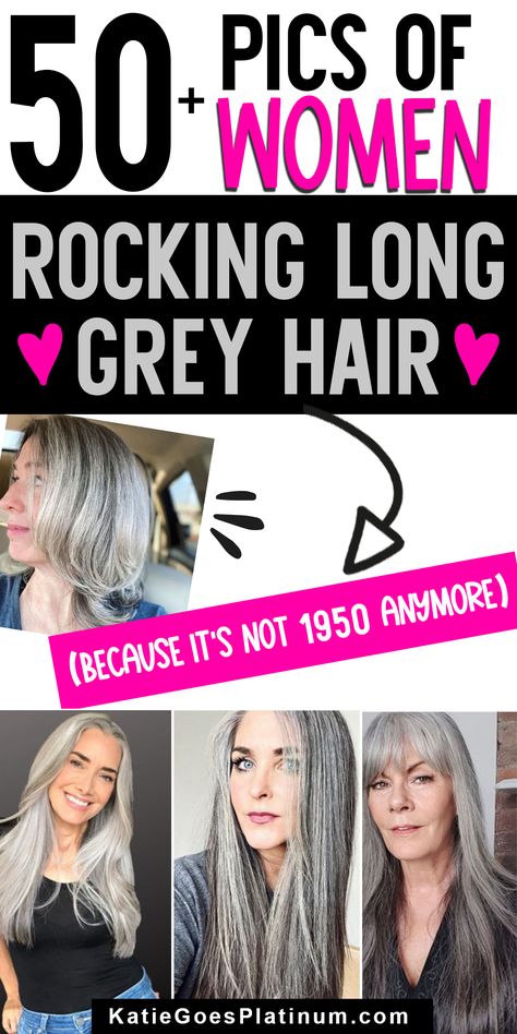 images of women with long grey hair Grey Hair In 40s, Grey Hair In Your 30's, Long Grey Hair Older Women, Long Gray Hair Over 60, Long Grey Hair Over 50, Grey Hair At 40, Long Gray Hairstyles, Long Hair Over 60 Aging Gracefully, Grey Hair Young