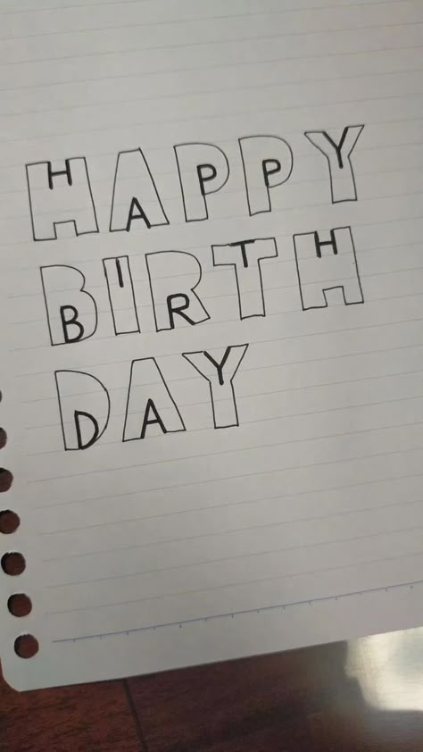 Hand Lettering | HAPPY BIRTH DAY in 2022 | Hand lettering tutorial, Hand lettering art, Bullet journal lettering ideas Kule Ting, Kraf Kertas, Creative Birthday Cards, Birthday Card Drawing, Birth Day, Diy Birthday Gifts For Friends, Happy Birthday Lettering, Hand Lettering Art, Bday Cards