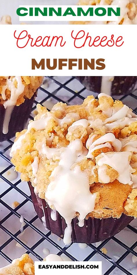 Coffee Cake Muffins With Cream Cheese, Cream Cheese Coffee Cake Muffins, Gooey Cream Cheese Muffins, Cinnamon Muffins With Cream Cheese, Muffin Recipes With Cream Cheese, Gooey Cinnamon Cream Cheese Muffins, Cream Cheese Muffins Recipes, Cream Cheese Filled Muffins, Cinnamon Cream Cheese Muffins