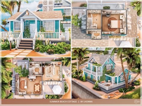 The Sims Resource - Summer Beach Cottage /No CC/ Witch Cottage Layout, Sims 4 Beach House No Cc, Sims 4 Beach House Layout, Sims Beach House Floor Plans, Sims4 Beach House, Sims 4 Beach House Floor Plans, Sims 4 Sulani House Plan, Beach House Layout Floor Plans, Sims Sulani