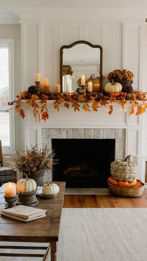 Transform your home into a cozy haven this fall with stunning DIY fall Thanksgiving decor ideas Discover table setting inspirations candle centerpieces and charming decorations for your front porch living room outdoor spaces farmhouse kitchen and more Add a touch of warmth and style to your modern home with these creative hobby lobby finds Get inspired and create a welcoming ambiance this season Dining Room Autumn Decor, Thanksgiving Decorations For Living Room, Fall Ledge Decor, Fall Decorating Ideas 2024, Fall Windowsill Decor, Fall Piano Decor, Thanksgiving Decorations Kitchen, Thanksgiving Decor Living Room, November Home Decor