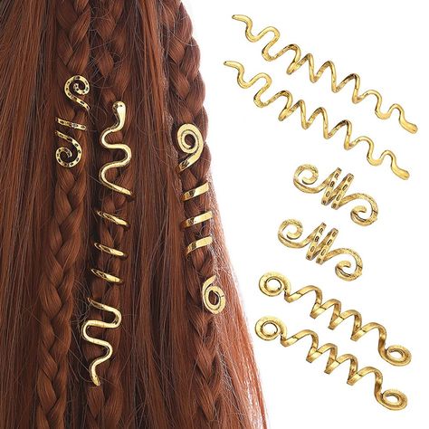 PRICES MAY VARY. Braids are an ancient tradition used to style, protect and highlight your hair. Though they are a classic hairstyle, there are tons of new ways to make your natural hairstyles stand out. These loc jewels are made from high-quality metals or crystal, which are tarnish-free and water-resistant so you can go wild! These hair accessory kits contains crystal stones or braid Coils or christmas braid pendants that fit your desired look. You can wear these braid jewelrys to casual as we Loc Hair Jewelry, Jewelry For Braids, Hair Clips For Braids, Hair Jewelry For Braids, Snake Hair, Braid Clips, Braid Accessories, Hair Charms, Beaded Hair Clips