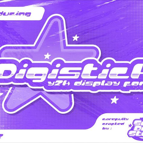 Digistick - Y2K Font Y2k Font, Y2k Fonts, Cyberpunk Tech, Y2k Collage, Game Font, Font Creator, Futuristic Fonts, Y2k Design, Font Packs