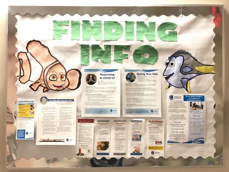 Based on the early 2000's movie - Finding Nemo. Bulletin Board Idea. Finding Nemo Bulletin Board, Nemo Bulletin Board, Early 2000s Movies, Boards Ideas, Finding Nemo, Bulletin Boards, Bulletin Board, Bullet Journal