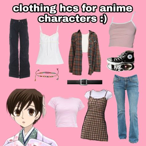 Ouran High School Host Club Inspired Outfits, Ouran High School Host Club Outfits, Anime Closet, Character Headcanons, High School Outfits, Character Inspired Outfits, High School Host Club, Ouran High School Host Club, Anime Inspired Outfits