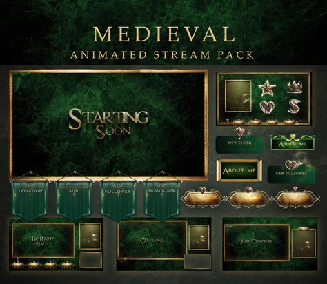 Transform your stream into a captivating medieval experience with this Medieval Animated Stream Package. Featuring dark fantasy Twitch overlays with intricate gothic designs, crown motifs, and candle elements, this package includes everything you need--animated panels, Web Cam frames cams,  screens, and more--to give your stream a unique and immersive medieval theme. Perfect for gamers and streamers looking to stand out with a gothic touch. 🚀 Key Features: 🎥 Animated Web Format with Transparen Spiritual Website, Medieval Theme, Twitch Panels, Frame By Frame Animation, Twitch Overlay, Gothic Design, Photoshop Template, Game Ui, Photoshop Design