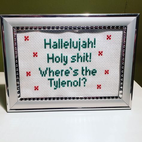 Christmas Vacation Cross Stitch Patterns, Christmas Vacation Cross Stitch, National Lampoon Christmas Vacation, National Lampoon Christmas, Xmas Embroidery, Christmas Vacation Quotes, Embroidery Things, National Lampoon, Just A Taste