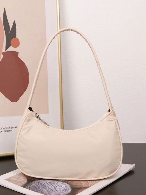 Olivia Mark - Minimalist Nylon Baguette Bag - Women Shoulder Bags Product Description Color Beige Pattern Type Plain Style Fashionable Bag Size Small Quantity 1 piece Magnetic No Type Baguette Bag Composition 100% Nylon Material Nylon Size Chart INCH CM Size Bag Width Bag Height Bag Length one-size 1.8 5.5 9.4 Size Bag Width Bag Height Bag Length one-size 4.5 14 24 Similar Products h2 { text-align: center; } .red-box { width: 100%; display: flex; flex-direction: row; flex-wrap: wrap; justify-con Business Casual Minimalist, Minimalist Women, Bags For Teens, Bags Aesthetic, Baguette Bag, Nylon Bag, Medium Bags, Green Bag, Bag Women