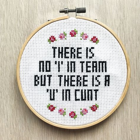 Text Cross Stitch, Things To Do With Cross Stitch, Swear Word Cross Stitch, Small Funny Cross Stitch, Cross Stitch Funny Patterns, Cross Stitch Phrases, Free Funny Cross Stitch Patterns, How To Make Cross Stitch Patterns, Sarcastic Cross Stitch Patterns