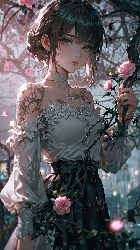 Beautiful Anime Art, Best Anime Series, Coastal Scenery, Girly M Instagram, Girl With Flowers, The Best Anime, Girly M, 2d Game Art, The Promised Neverland