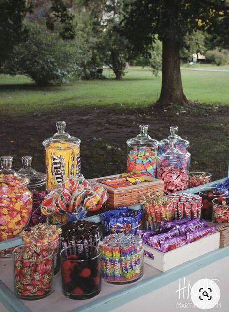 Wedding Candy Table, Bar A Bonbon, Candy Bar Party, Candy Bar Wedding, Candy Station, Läcker Mat, 18th Birthday Party, Candy Table, Sweet 16 Parties