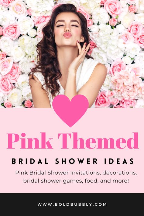 pink bridal shower Pajama Bridal Shower Ideas, Bridal Shower Themes Pink, Pink Wedding Shower Ideas, Bridal Shower Pink Theme, Pink Bridal Shower Ideas, Pretty In Pink Bridal Shower, Pink Bridal Shower Theme, Pink Bridal Shower Favors, Themed Bridal Shower Ideas