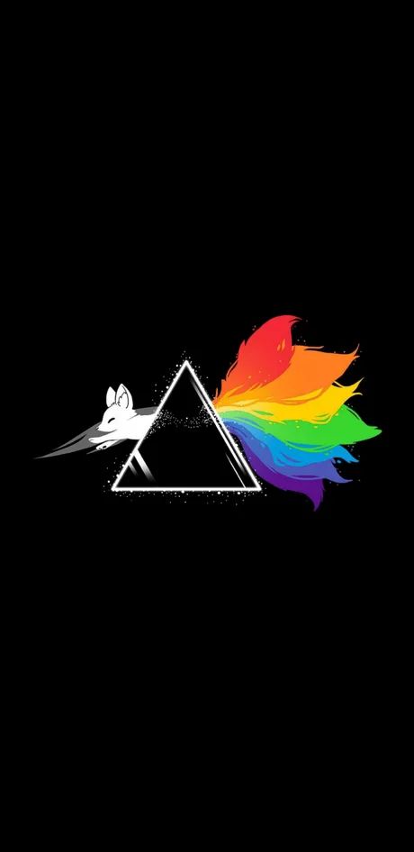 Dark Side of the Kitsune (1440x2960) - 9GAG Boho Wallpaper, Rainbow Wallpaper, Anime Best Friends, Cellphone Wallpaper, Best Funny Pictures, Black Wallpaper, Pink Floyd, Yin Yang, New Memes