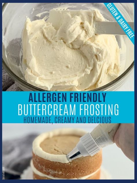 Soy Free Cake, Dairy Free Icing, Gluten Free Frosting, Dairy Free Cake Recipe, Dairy Free Buttercream, Egg Free Cakes, Dairy Free Frosting, Dairy Free Baking, Allergen Free Recipes