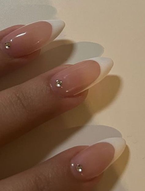 Step into the world of prom nails – where elegance and artistry converge, every stroke of polish and glitter promises to enchant and dazzle. #whitefrenchtipnails