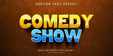 Comedy show style editable text effect | Premium Vector #Freepik #vector #background Youtube Banner Backgrounds, Youtube Banner Design, Banner Design Inspiration, Youtube Banner Template, Youtube Design, Gallery Wallpaper, Photos For Profile Picture, Youtube Channel Art, Youtube Banner