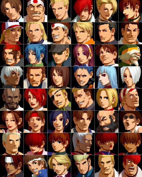 Character List, Capcom Vs Snk, Snk King Of Fighters, The King Of Fighters, Retro Gaming Art, Bleach Manga, King Of Fighters, Video Game Art, Super Smash Bros