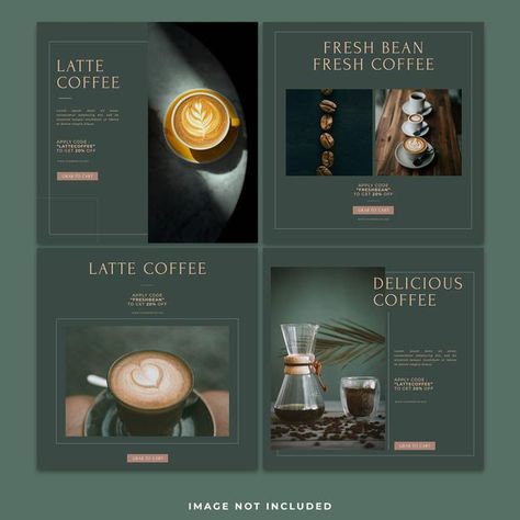 Cafe Social Media Post Design, Coffee Posts Instagram, Cafe Social Media Posts, Coffee Instagram Feed, Coffee Social Media Design, Coffee Social Media Post, Coffee Social Media, Coffee Banner, Coffee Ads