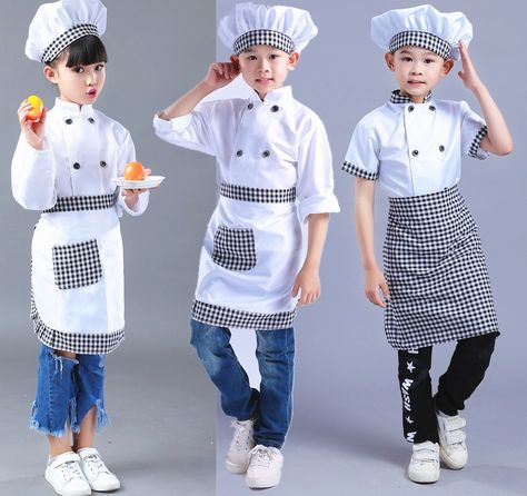 Cheap child chef costume, Buy Quality chef costume directly from China uniform uniforms Suppliers: School Game Costume Cooking Clothing Children Chef Uniform for Party Cosply Costume Kids Kindergarten Kitchen Cooking Wear 89 Enjoy ✓Free Shipping Worldwide! ✓Limited Time Sale ✓Easy Return. Kids Chef Costume, Kitchen Uniform, Chef Dress, Cook Clothes, Waitress Outfit, Chef Costume, Kid Chef, Baby Apron, Role Play Costume