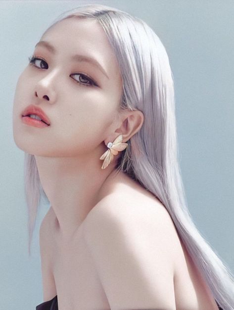 BLACKPİNK ❤️ Rose Rose Blackpink, A Woman, Hair, White