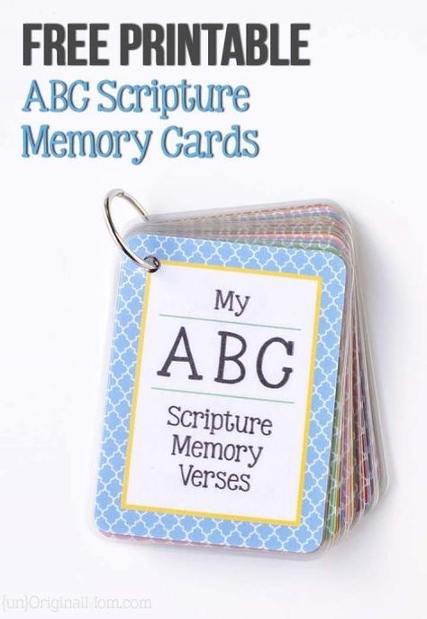 Preschool Bible Verses, Memory Verses For Kids, Abc Bible Verses, Scriptures For Kids, Toddler Bible, Verses For Kids, Scripture Memorization, Abc Printables, Bible Verses For Kids