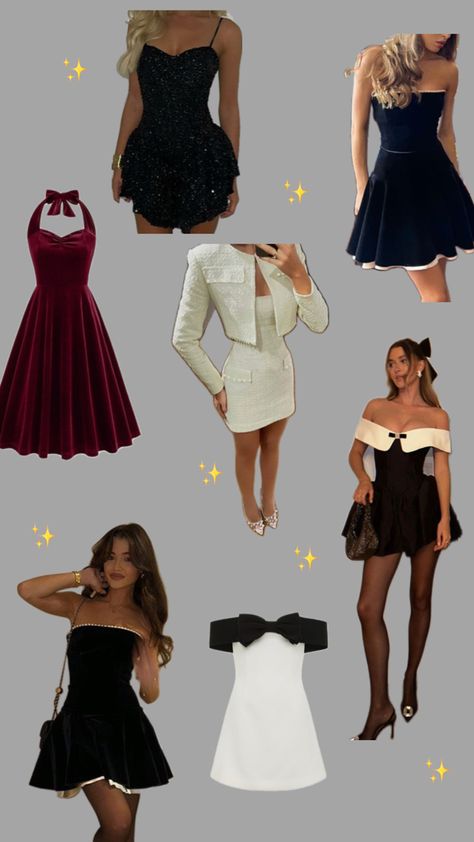 classy christmas dress inspo✨🎄🎅 Fancy Christmas Dress, Formal Christmas Party Outfit, Classy Christmas Party Outfit, Christmas Party Outfits Fancy Classy, Fancy Christmas Outfit, New Years Eve Party Outfit, Dressy Christmas Outfits, Classy Christmas Dresses, Classy Christmas Outfit