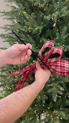 Bowdabra Christmas Tree Bows, Ribbon Ornaments Christmas Tree, Xmas Tree Bows Easy Diy, How To Add Bows To Christmas Tree, Making Ribbons For Christmas Tree, Diy Ribbon Decor, Ways To Put Ribbon On A Tree, How To Decorate With Ribbon, Diy Ribbon For Christmas Tree