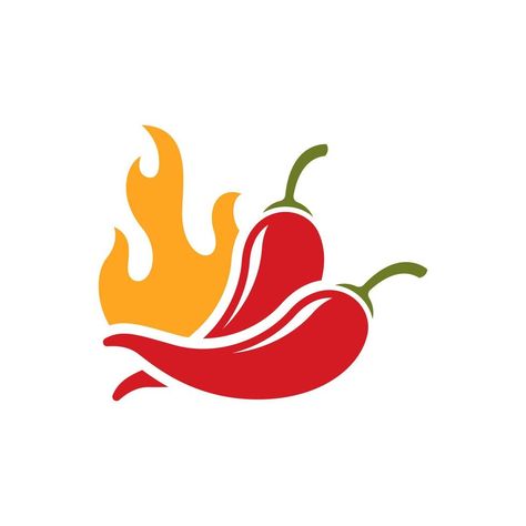 Spicy Inktober, Spices Logo Design Ideas, Spicy Logo Design, Chili Garlic Logo, Chili Logo Design, Chili Clip Art, Chili Drawing, Chili Illustration, Spicy Logo