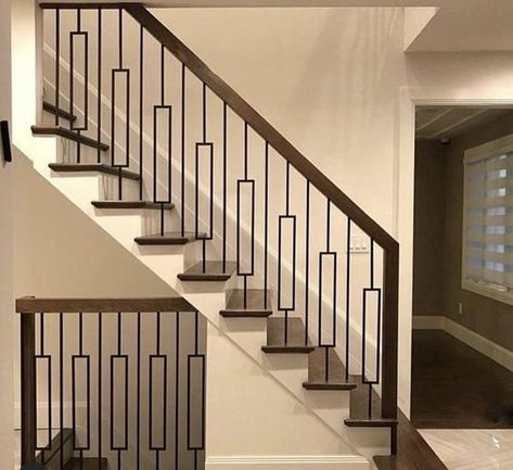 Wrought Iron Stair Spindles, Iron Staircase Railing, Iron Stair Balusters, Staircase Spindles, درابزين السلم, Metal Stair Railing, Metal Spindles, Interior Stair Railing, Entryway Stairs