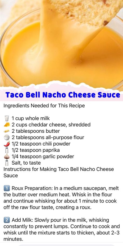 Food Specials For Restaurants, Famous Restaurant Recipes Copycat, Taco Bell Nacho Cheese Recipe, Nacho Fries Taco Bell Recipe, Cheese Sauce Mexican, Taco Bell Cheese Sauce, Nacho Sauce Recipe, Cheese Sauce For Nachos, Restraunt Recipes