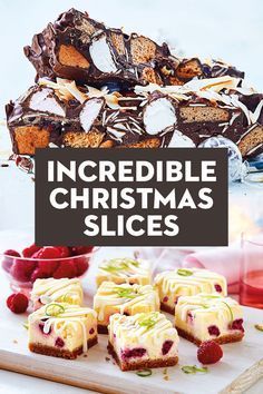 Christmas Slices, Christmas Slice, Slice Recipes, New Year's Desserts, Xmas Desserts, Lemon Bar, Xmas Treats, Christmas Biscuits, Vegan Candies