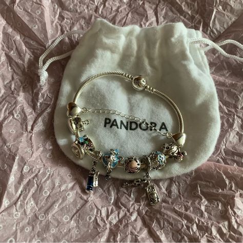 Brand New Without Tag Nwot Retired Pandora X Disney Moments Sparkling Mickey Mouse Clasp & Snake Chain Bracelet With New Disney Alice In Wonderland Theme Charms 925 Sterling Silver Bracelet. *Bracelet Is Authentic Pandora. Brand New. Discontinue Hard To Find *Charms Are Non Brand Charms. They’re All Brand New. Make Pandora Moments Even More Magical With This Disney Snake Chain Bracelet. Finely Crafted In Sterling Silver, It Features A Ball Clasp Embellished With Subtly Shimmering Mickey Mouse Si Alice In Wonderland Charm Bracelet, Pandora Disney Charms, Disney Jewelry Rings, Mickey Bracelet, Disney Pandora Bracelet, Pandora Family, Pandora Bracelet Charms Ideas, Xoxo Jewelry, Disney Moments