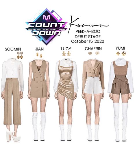 Preformance Outfits, Event Outfit, Korean Girl Fashion, Ulzzang Fashion, White Boots, Outfit Shoplook, Kpop Fashion Outfits, Performance Outfit, Peek A Boo