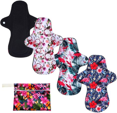 PRICES MAY VARY. Package: 6PC Menstrual Cloth Pads + 1pc Mini Wet Bag Size: Approx. 22 * 36cm Colors: Mixed randomly prints Inside layer Material: 1 layer Bamboo Charcoal Fiber Outer layer Material: 1 layer Waterproof printed PUL Absorbent layer Material: 2 layer microfibe Colors: Mixed randomly prints   Package: 6PC Menstrual Cloth Pads + 1pc Mini Wet Bag   Size: Approx. 22 * 36cm    Material:    Inside layer: 1 layer Bamboo Charcoal Fiber    Absorbent layer: 2 layer microfibe    Outer laye Cloth Sanitary Pads, Cloth Menstrual Pad, Maxi Pad, Incontinence Pads, Sew Projects, Menstrual Pads, Sanitary Pads, Cloth Pads, Feminine Hygiene