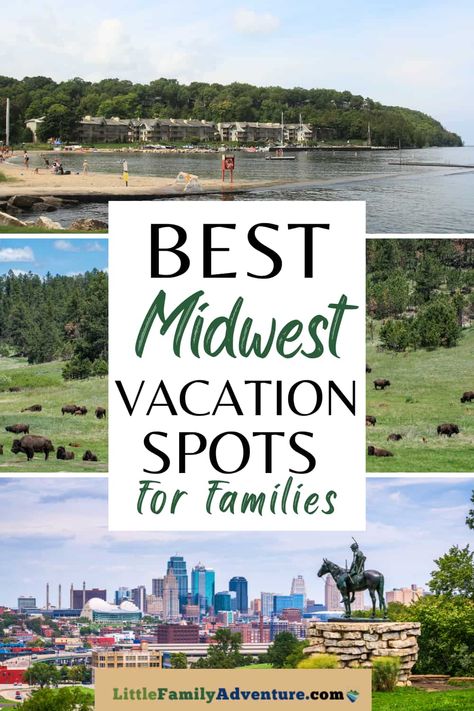 Family Trips In The Us, Us Family Vacation Ideas, Family Trips With Kids In Usa, Midwest Family Vacations Kids, Best Family Vacations With Kids, Midwest Family Vacations, Best Vacations With Kids, Midwest Travel Destinations, Midwest Vacations